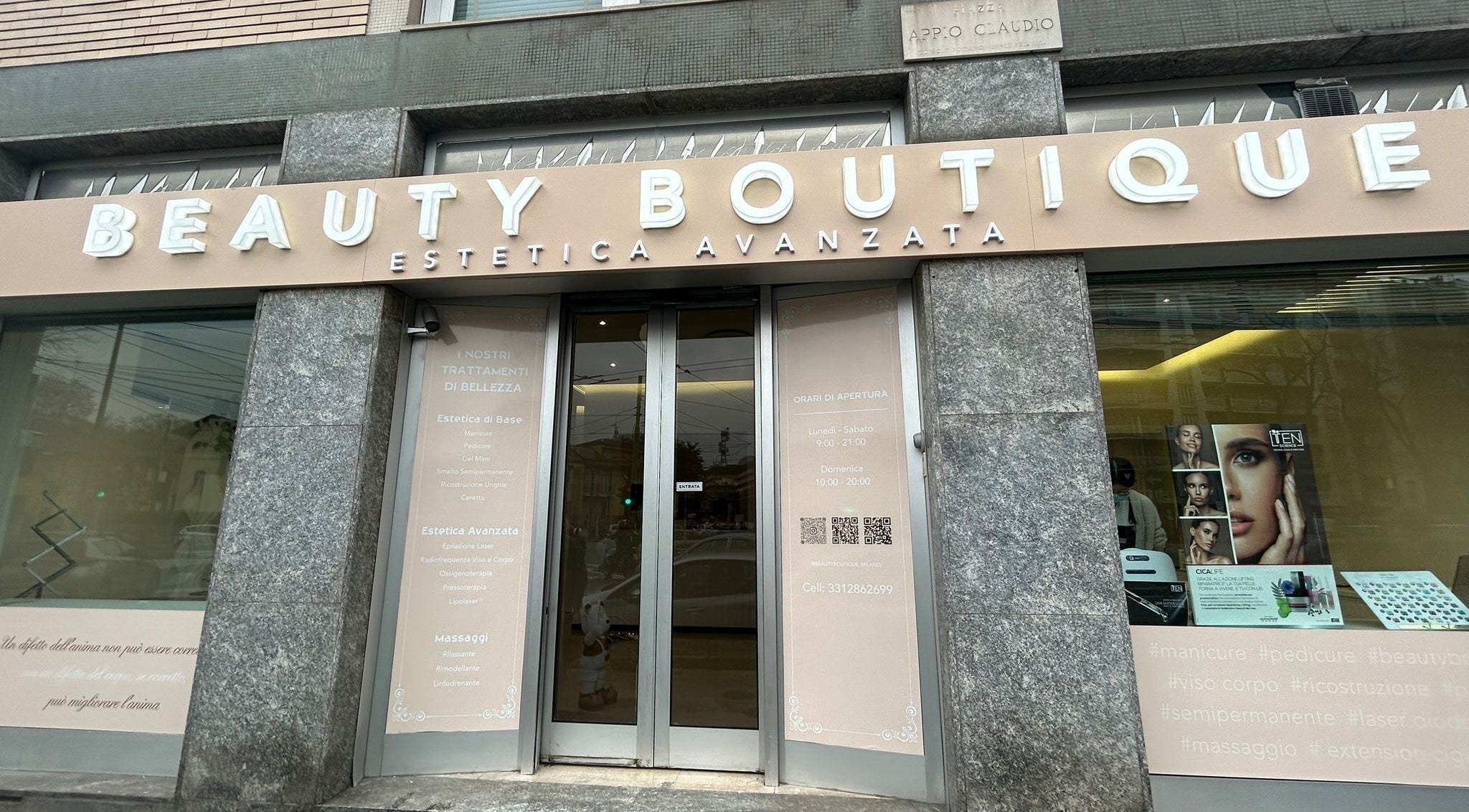 Ingresso di Beauty Boutique & Estetica Avanzata a Milano, Lombardia, IT.