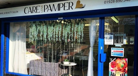 Front view of Care Love Pamper Limited in Frodsham, England, GB, featuring elegant floral decor.