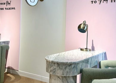 Elegant nail lounge at The Glam Studio | ذا جلام ستوديو, Riyadh, Riyadh Province, SA with chic decor.