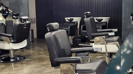 Modern barber chairs at Double Cut Barbershop | صالون دبل كت, Riyadh, Riyadh Province, SA.