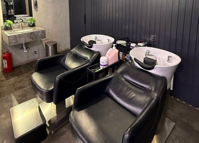 Modern hair wash station at Double Cut Barbershop | صالون دبل كت, Riyadh, Riyadh Province, SA.