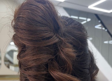 Elegant updo at Laura Mc Ginley Hairdressing, Strabane, Northern Ireland, GB.