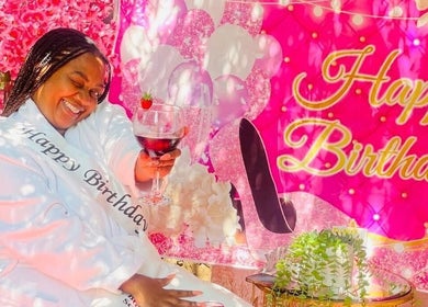 Happy birthday celebration at Bohl Squared Beauty Spa in Springs, Gauteng, ZA with vibrant decorations.