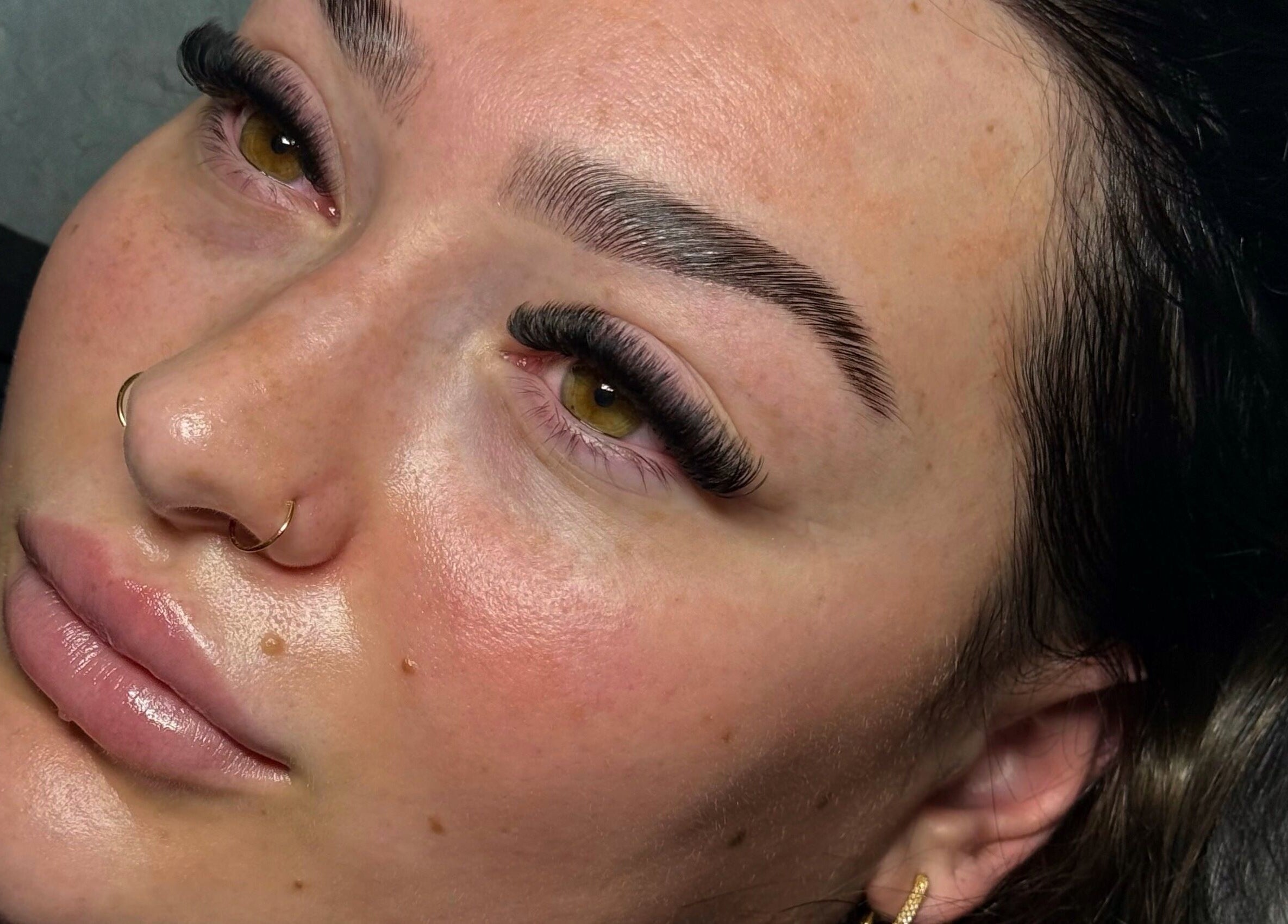 Close-up of enhanced lashes at Defined By Chlo in Pampisford, England, GB, showcasing beauty expertise.