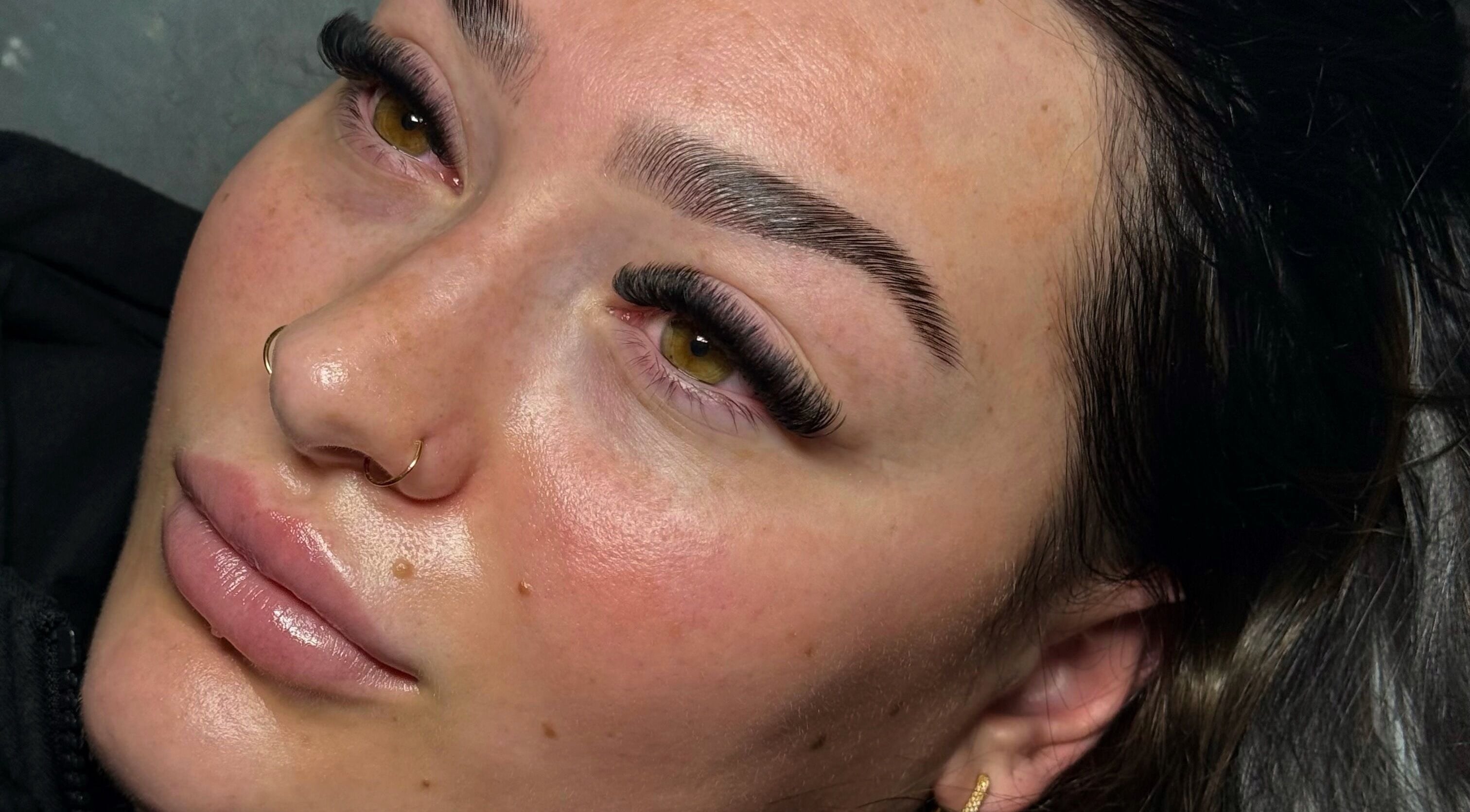 Close-up of enhanced lashes at Defined By Chlo in Pampisford, England, GB, showcasing beauty expertise.