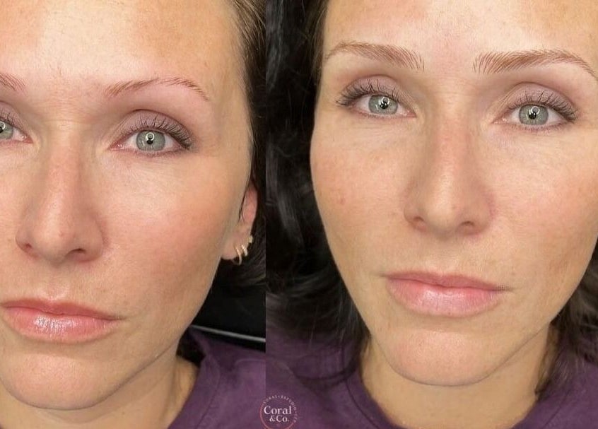Microblading de cejas en Coral&Co. Estudio ccp, Concepción, Bío Bío, CL. Resultados espectaculares antes y después.