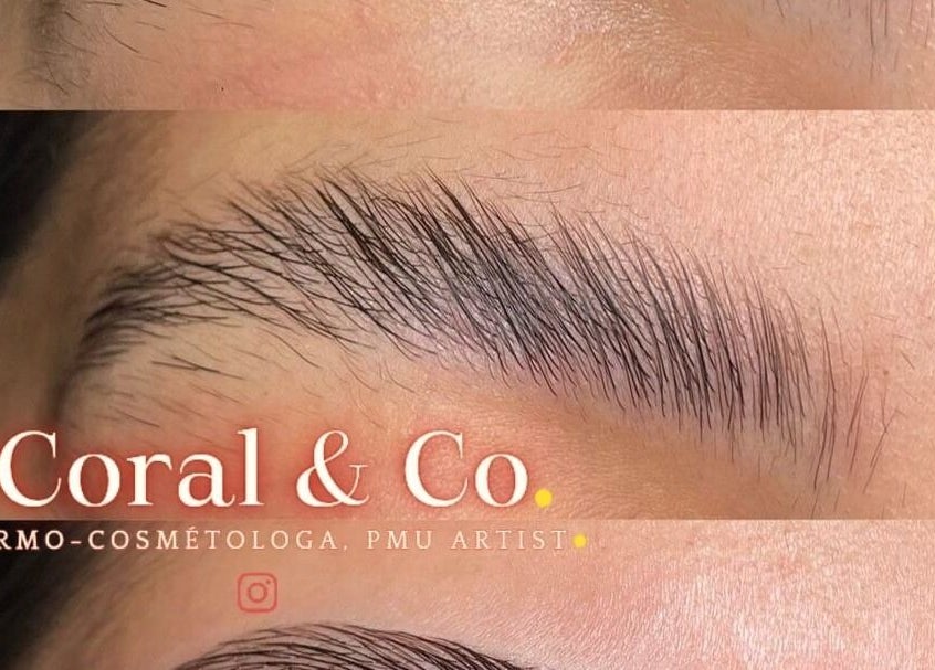 Antes y después de cejas en Coral&Co. Estudio ccp, Concepción, Bío Bío, CL. Resultados sorprendentes.