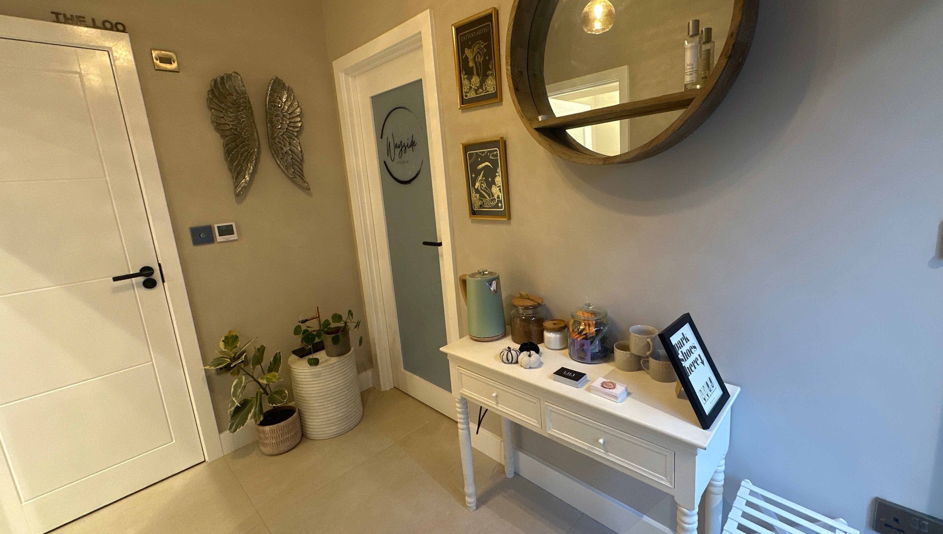 Calm entryway at Lily the Nail Tech in Wraxall, GB with decor and cozy atmosphere.