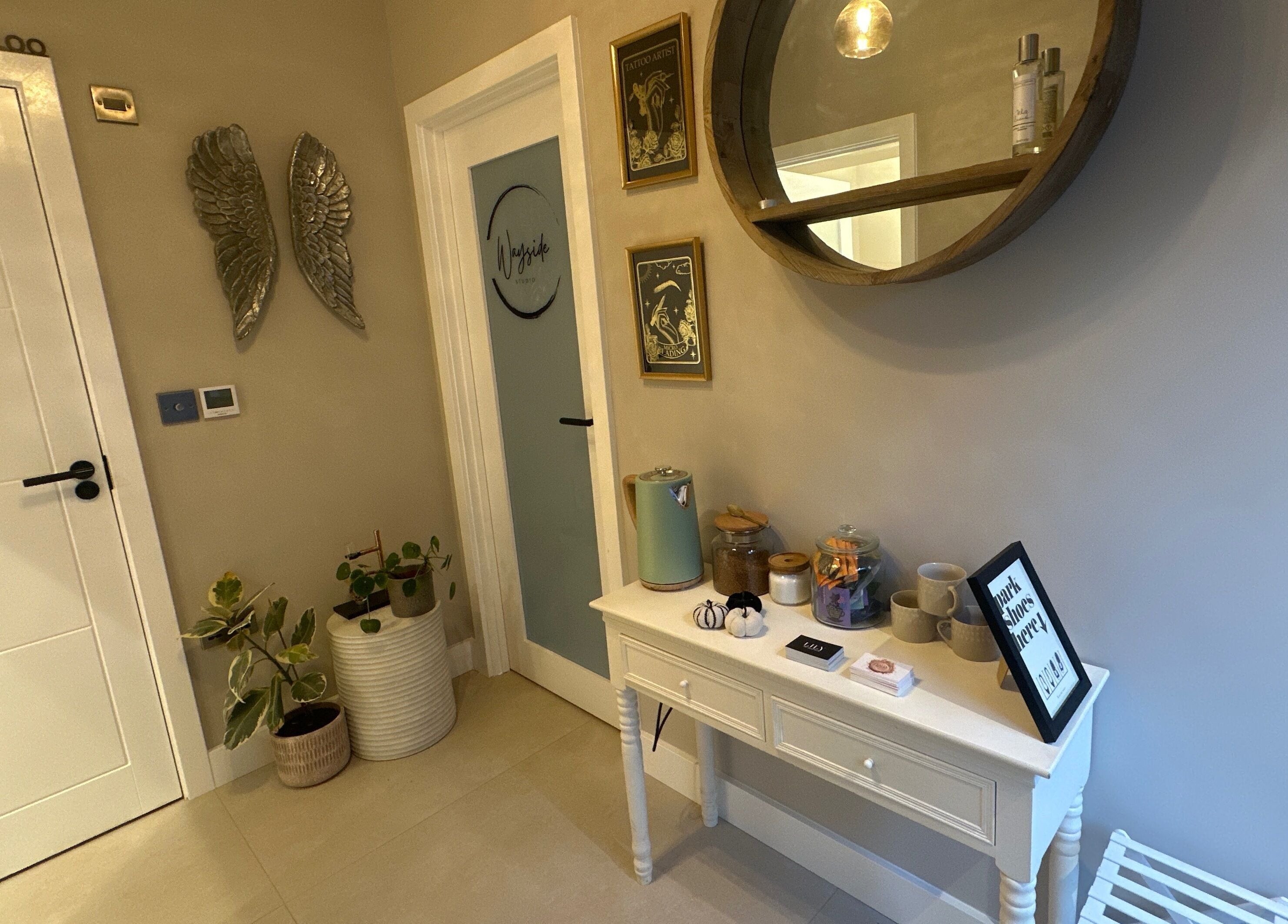 Calm entryway at Lily the Nail Tech in Wraxall, GB with decor and cozy atmosphere.