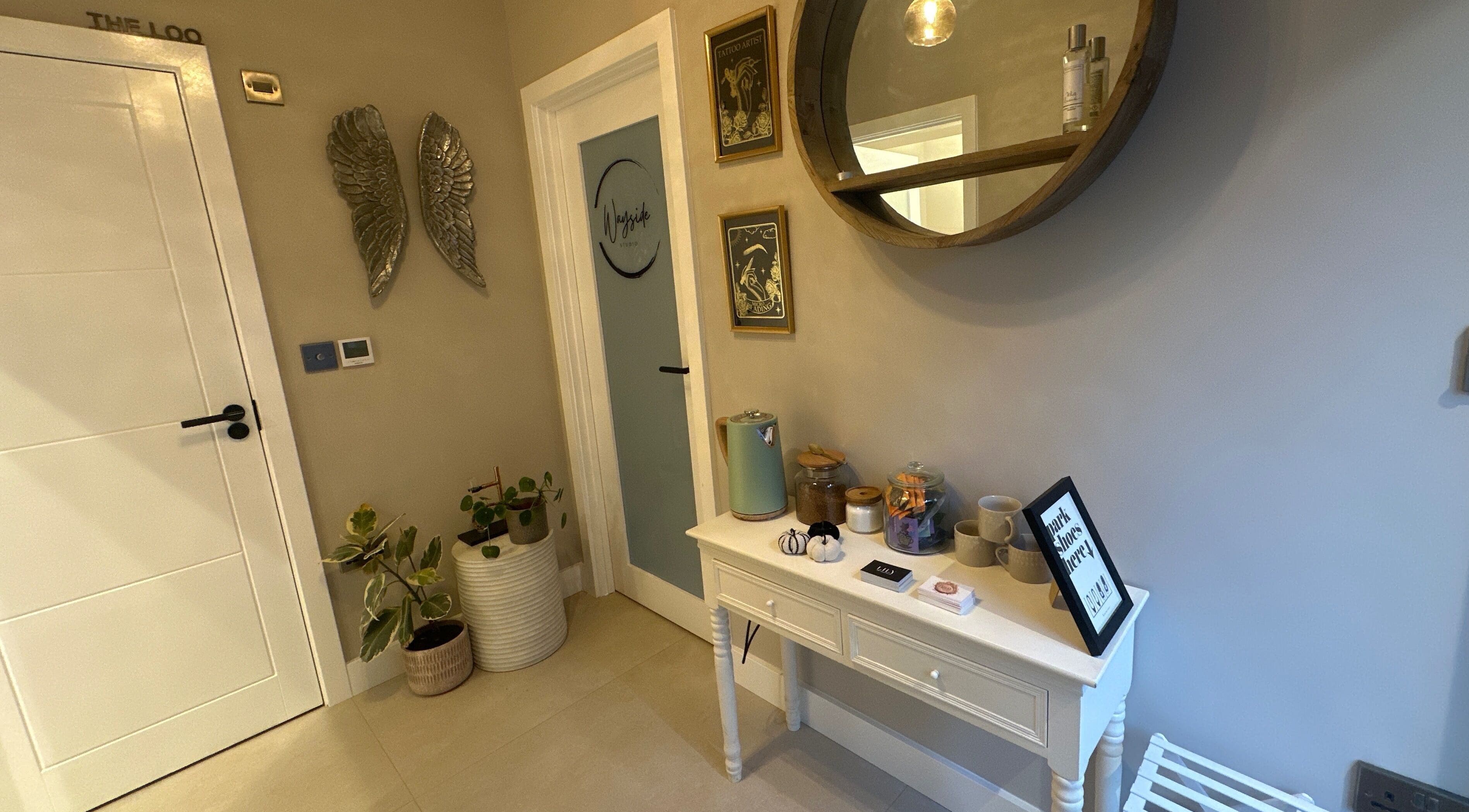 Calm entryway at Lily the Nail Tech in Wraxall, GB with decor and cozy atmosphere.