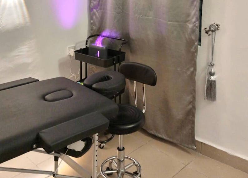 Tranquil massage setup at Mindful Solace in Port Harcourt, Rivers, NG offering ultimate relaxation.