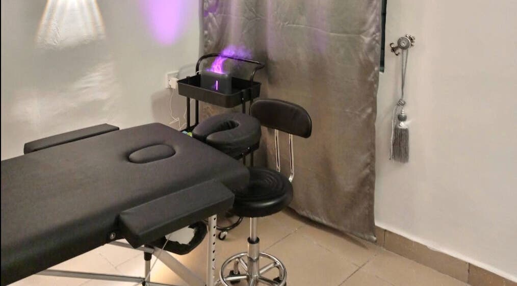 Tranquil massage setup at Mindful Solace in Port Harcourt, Rivers, NG offering ultimate relaxation.