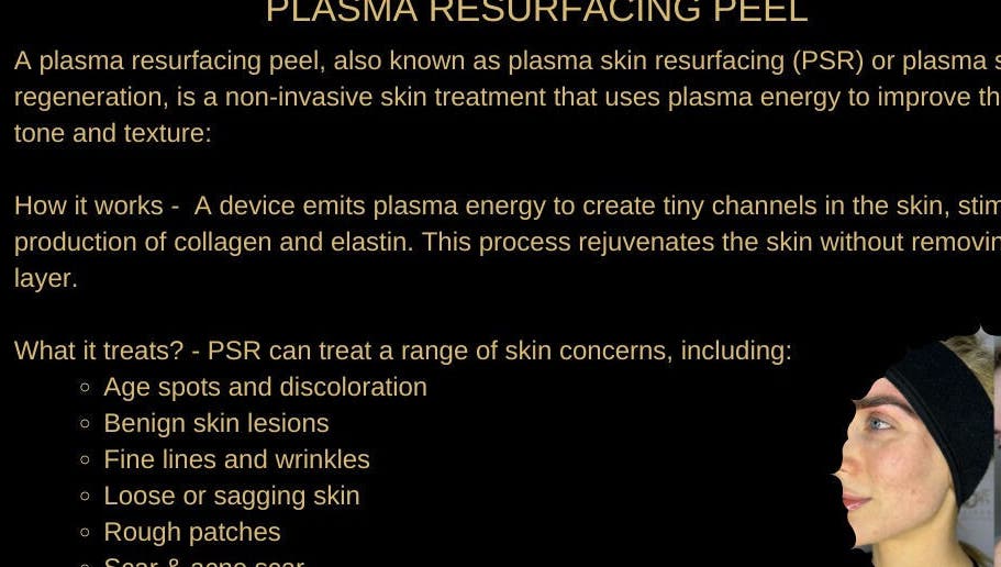 Plasma resurfacing peel treatment details at Skintelligence by Olivia Rose Louise, York, England, GB.