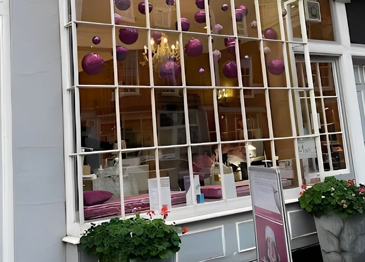 Front view of The Nail Station, featuring elegant décor, located in London, England, GB.