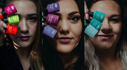 Close-up of colorful nail polish on women at Aerglo Nails & Beauty, Rustenburg, North West, ZA.