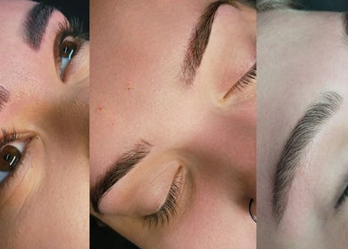 Flawless brow styling at Aerglo Nails & Beauty, Rustenburg, North West, ZA, showcasing expertly shaped eyebrows.
