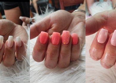 Stylish manicures at Aerglo Nails & Beauty, Rustenburg, North West, ZA, showcasing elegant nail designs.