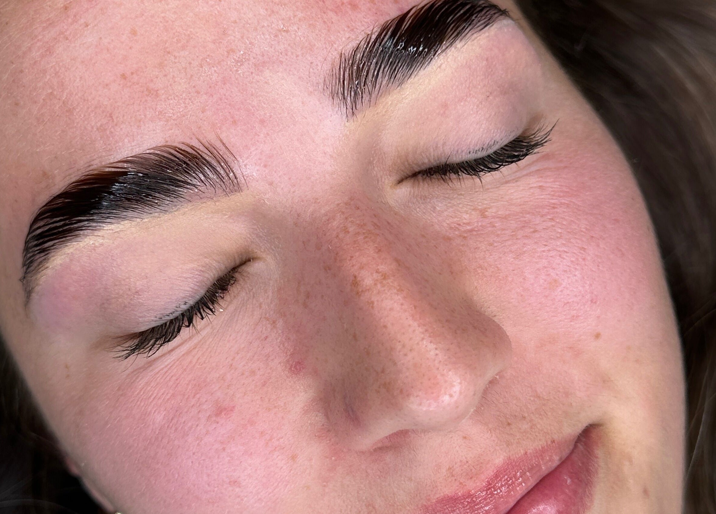 Perfectly groomed brows at Lash Out With Charl, Ellesmere Port, England, GB showcasing expert beauty care.