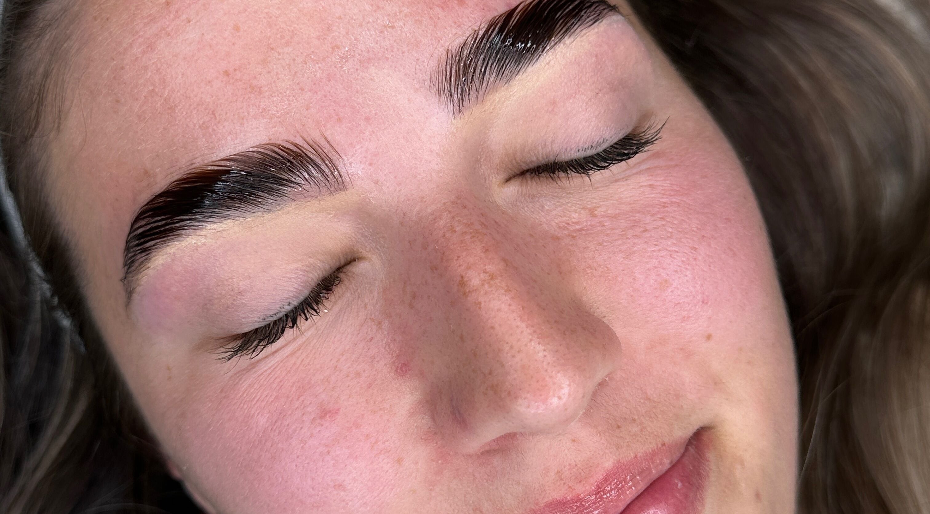 Perfectly groomed brows at Lash Out With Charl, Ellesmere Port, England, GB showcasing expert beauty care.