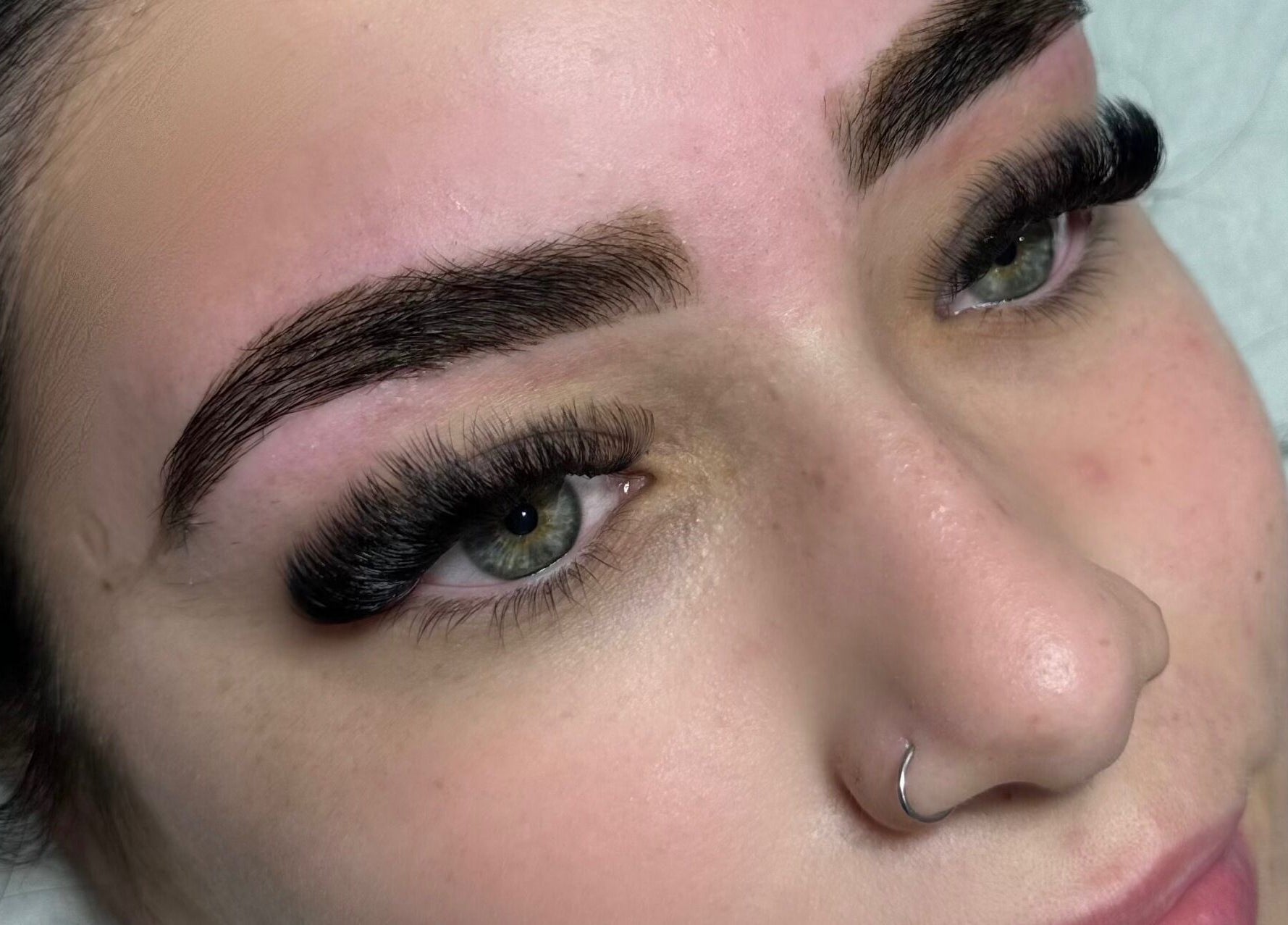 Close-up of expertly styled lashes at Lash Out With Charl in Ellesmere Port, England, GB.