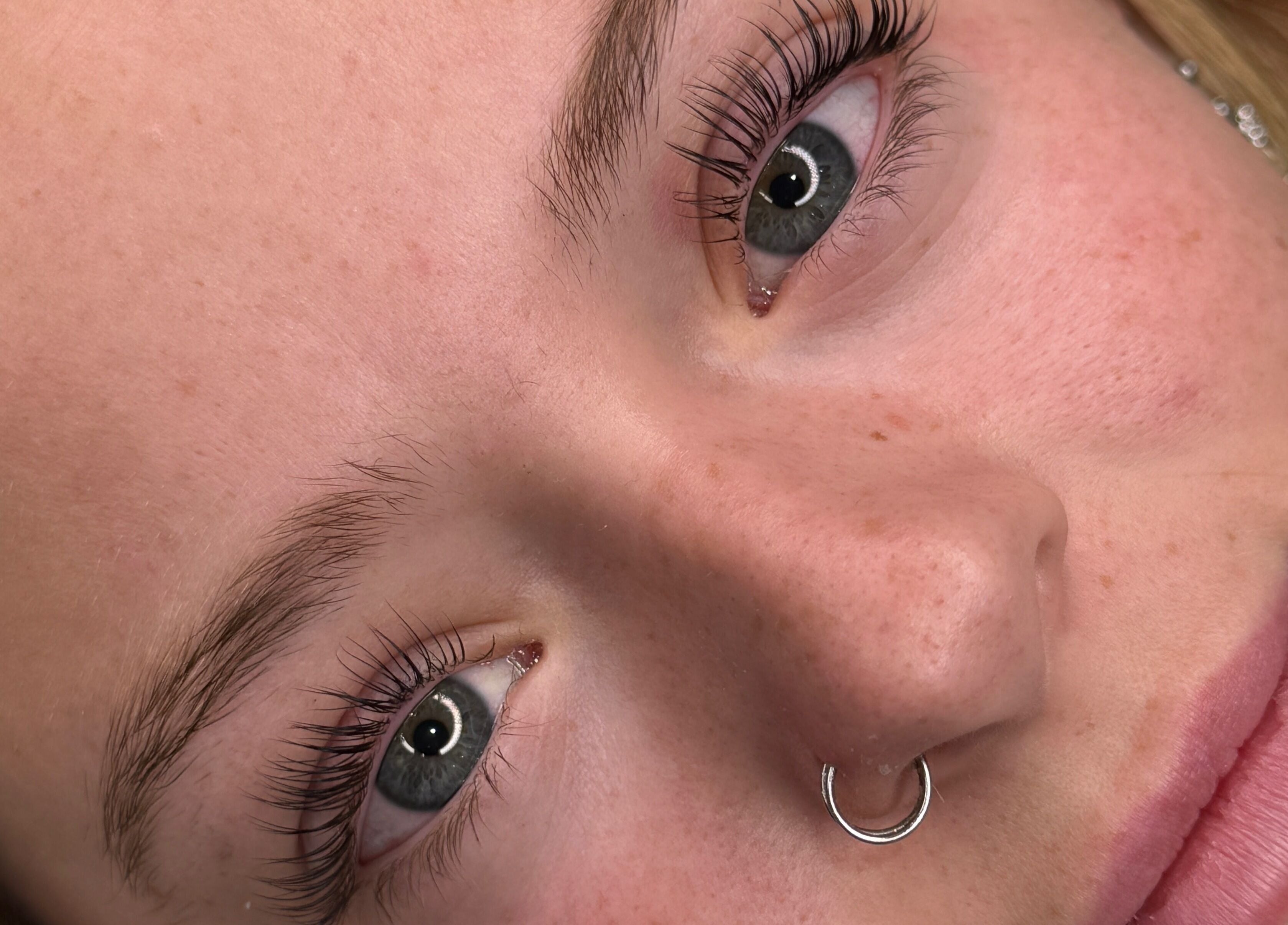 Close-up of elegantly done lashes at Lash Out With Charl, Ellesmere Port, England, GB.