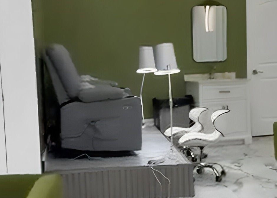 Relaxing spa chair setup at Afina Beauty Studio, New York, New York, US, with modern decor.