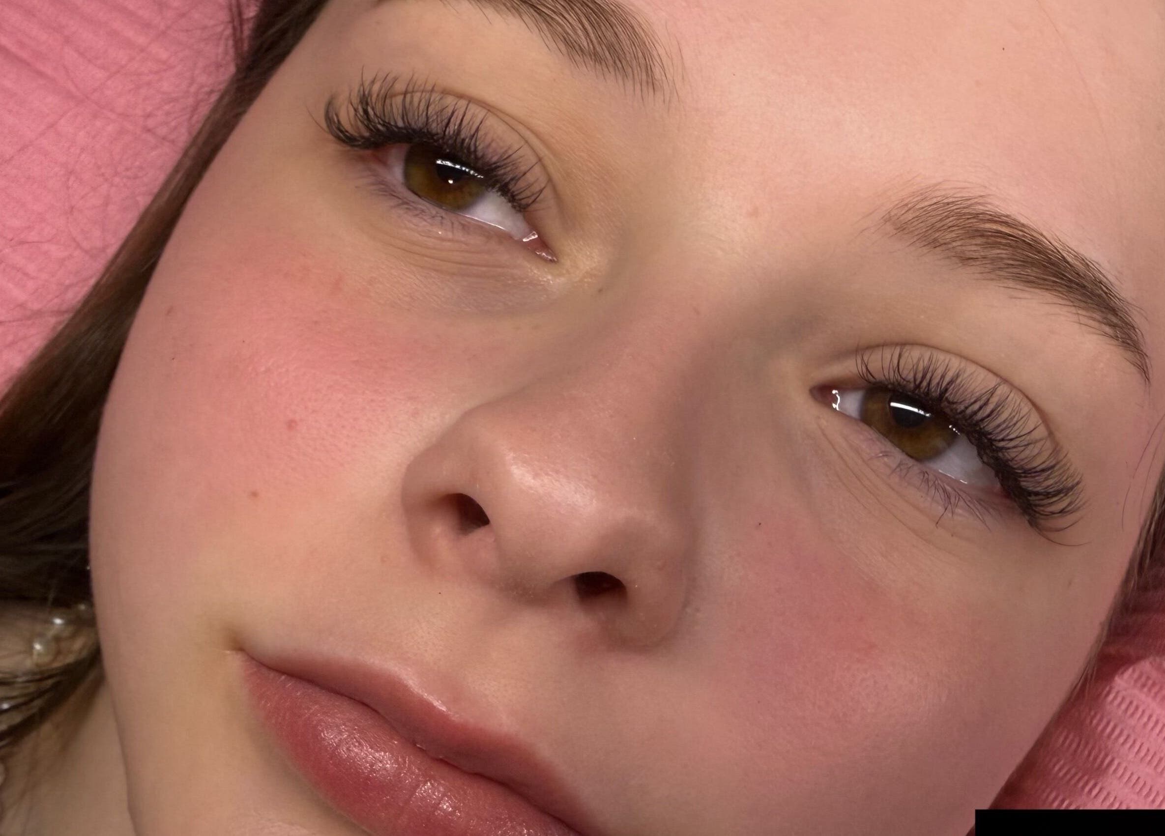 Close-up of expertly applied lashes at Eden By Eva in Brisbane, Queensland, AU.