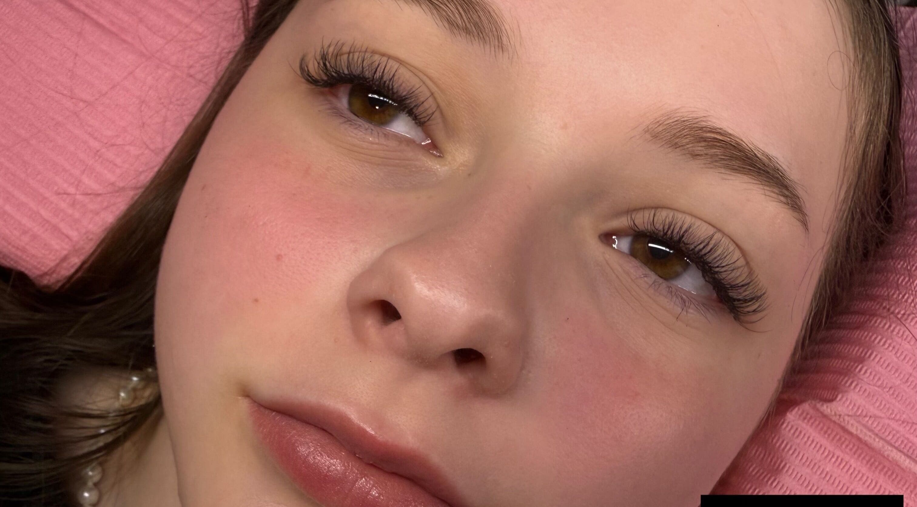 Close-up of expertly applied lashes at Eden By Eva in Brisbane, Queensland, AU.