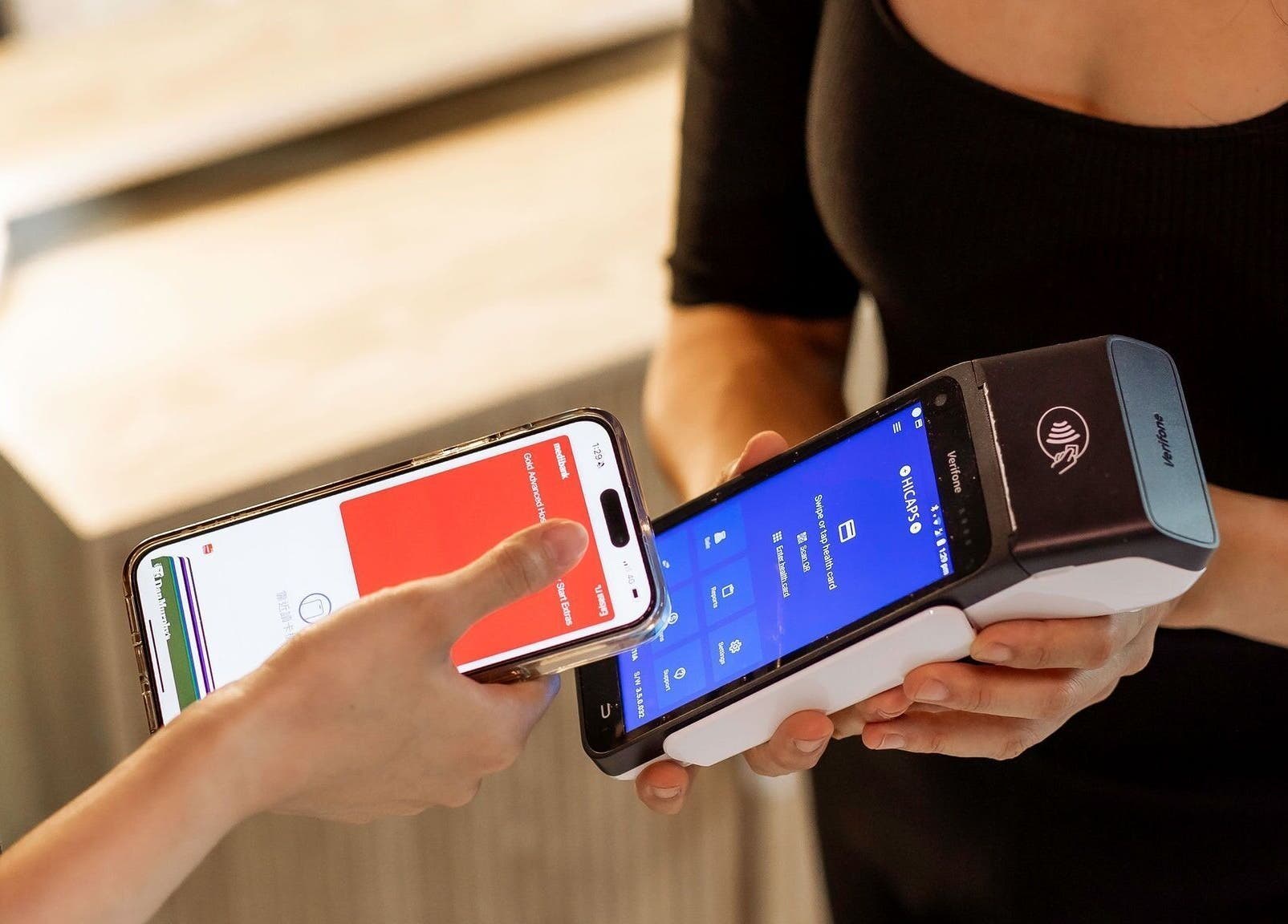 Contactless payment at Eden By Eva, Brisbane, Queensland, AU.