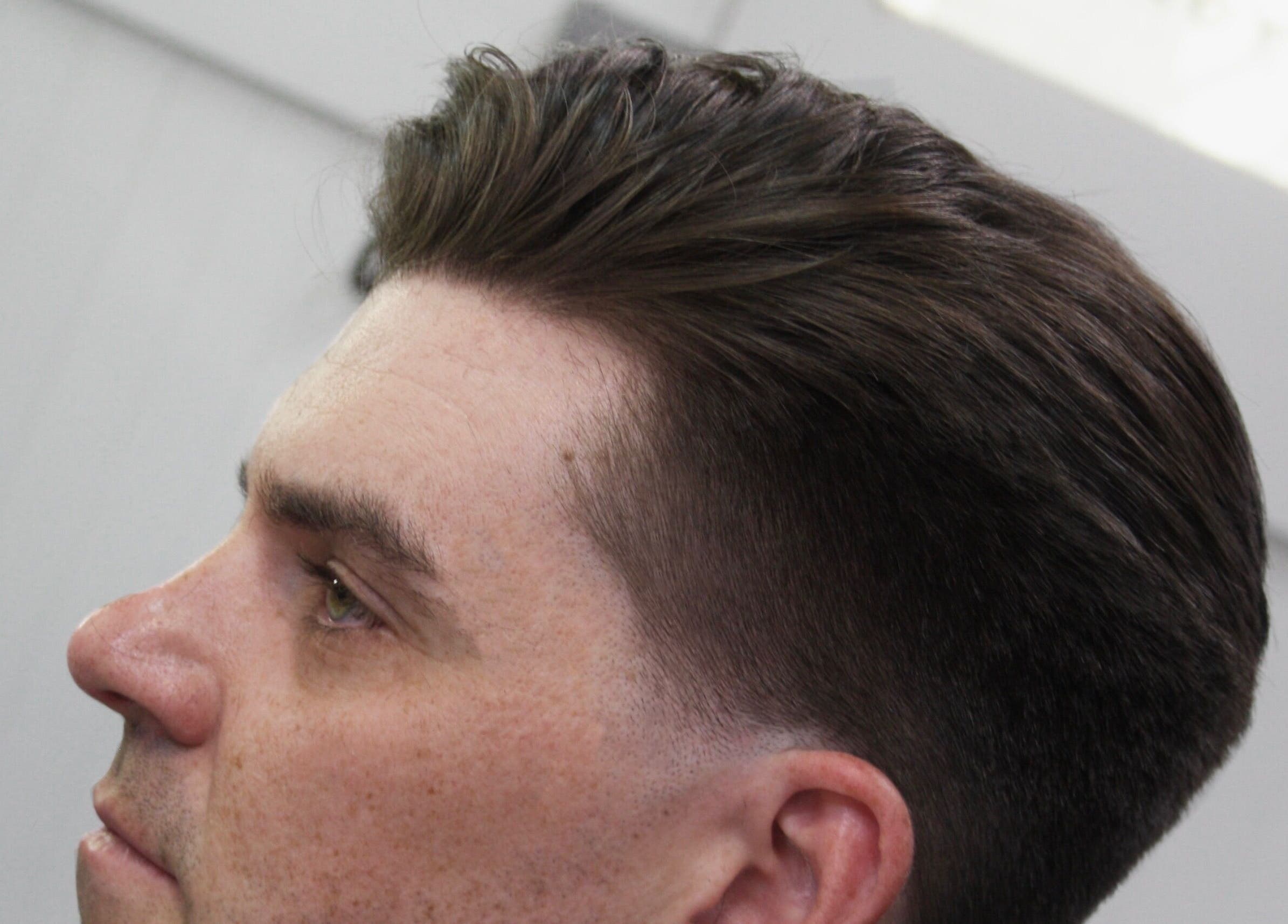 Side view of a modern haircut at The Barber Blueprint, Nundah, Queensland, AU.