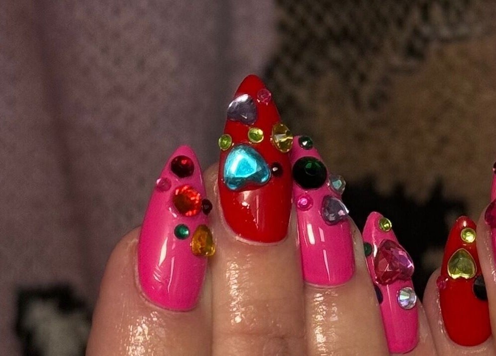 Vibrant gemstone nails at ChromeFangStudio & Northernfangs // North Shields, North Tyneside, England, GB.