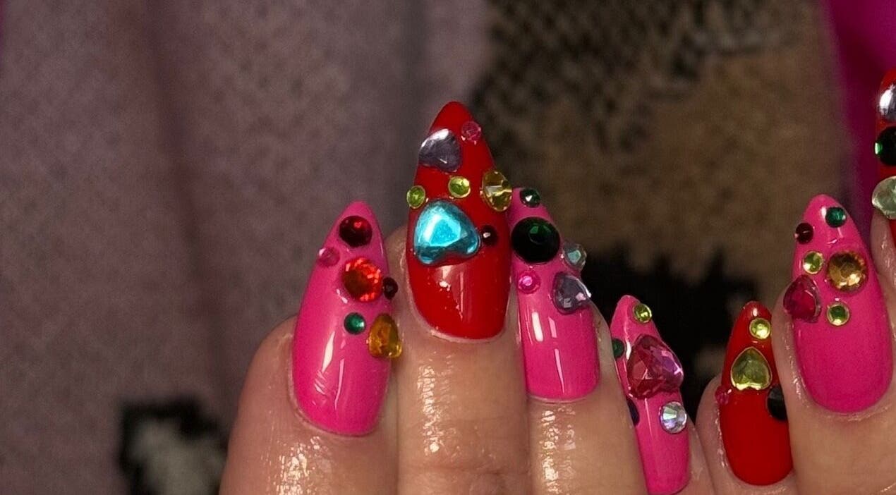 Vibrant gemstone nails at ChromeFangStudio & Northernfangs // North Shields, North Tyneside, England, GB.