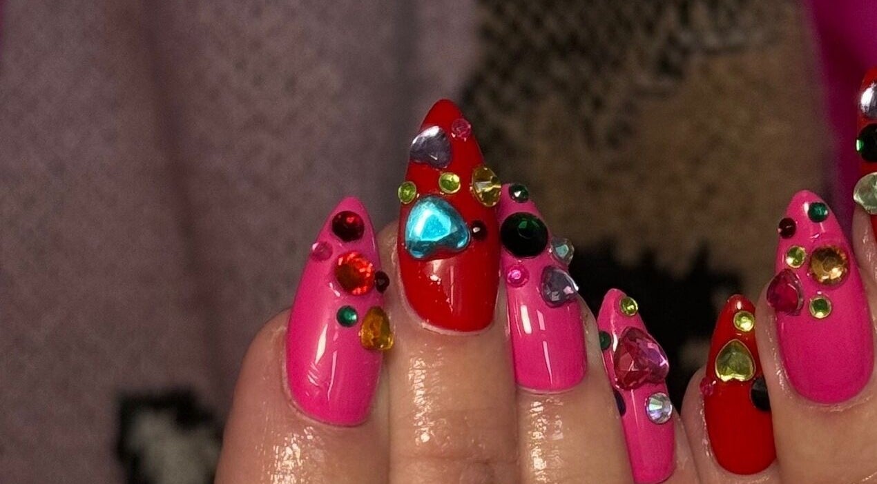 Vibrant gemstone nails at ChromeFangStudio & Northernfangs // North Shields, North Tyneside, England, GB.