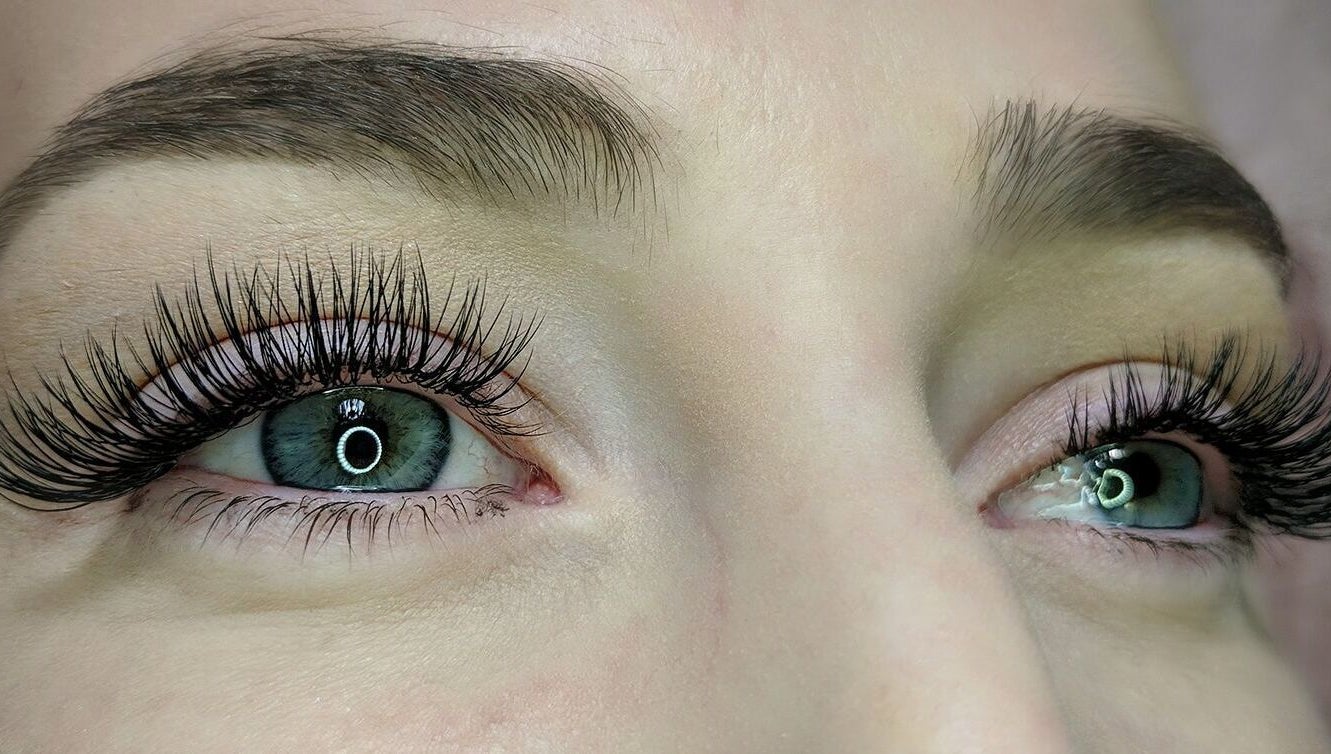Close-up of expertly applied eyelash extensions at Bootique Beauty, Brisbane, Queensland, AU.