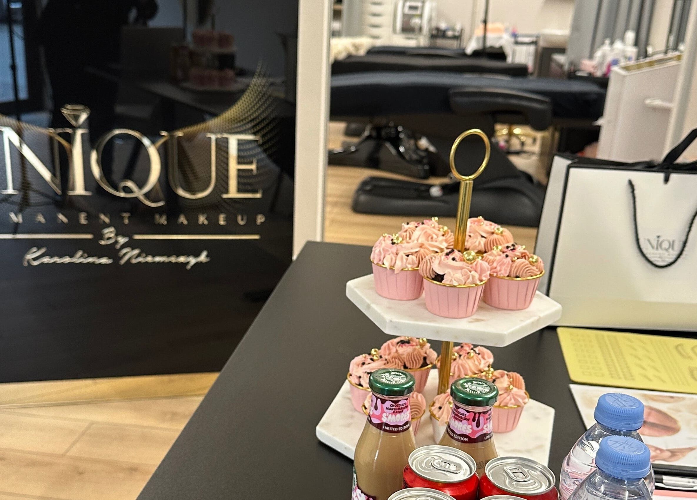 Chic refreshments at Unique Permanent Makeup, Tralee, County Kerry, IE, offering a delightful client experience.