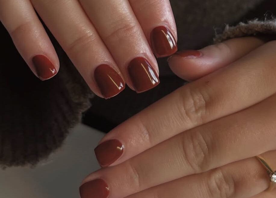 Beautiful manicured nails at The Biab Room, Cwmparc, Wales, GB showcasing sleek style.