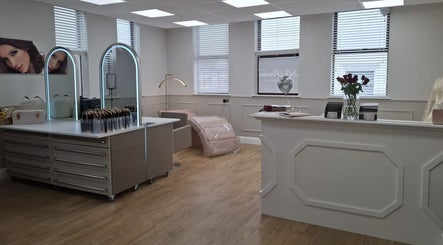 Elegant spa room at Silk Powder Limited, featuring modern decor in Leicestershire, GB.