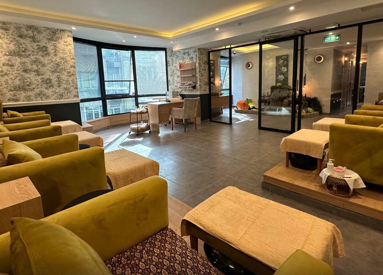 Tranquil interior of Let's Relax Foot Spa Cihangir in İstanbul, İstanbul, TR with plush seating and soothing decor.