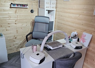Cozy nail workstation at Shells Nailz, Chelmsford, England, GB. Modern setup for premium nail services.