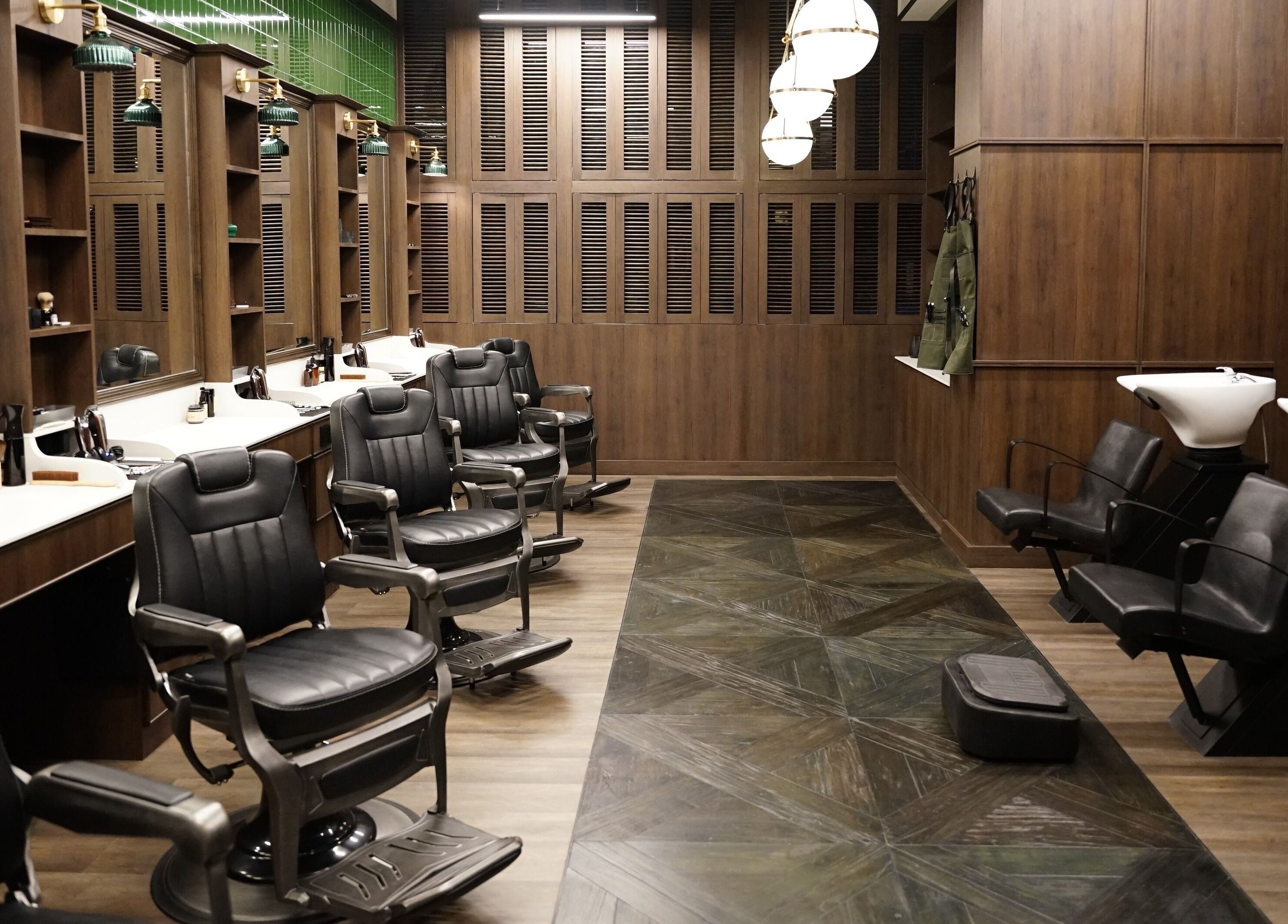 Luxury barber chairs and sleek design at The Barber Bar, Daerah Khusus Ibukota Jakarta, Daerah Khusus Ibukota Jakarta, ID.