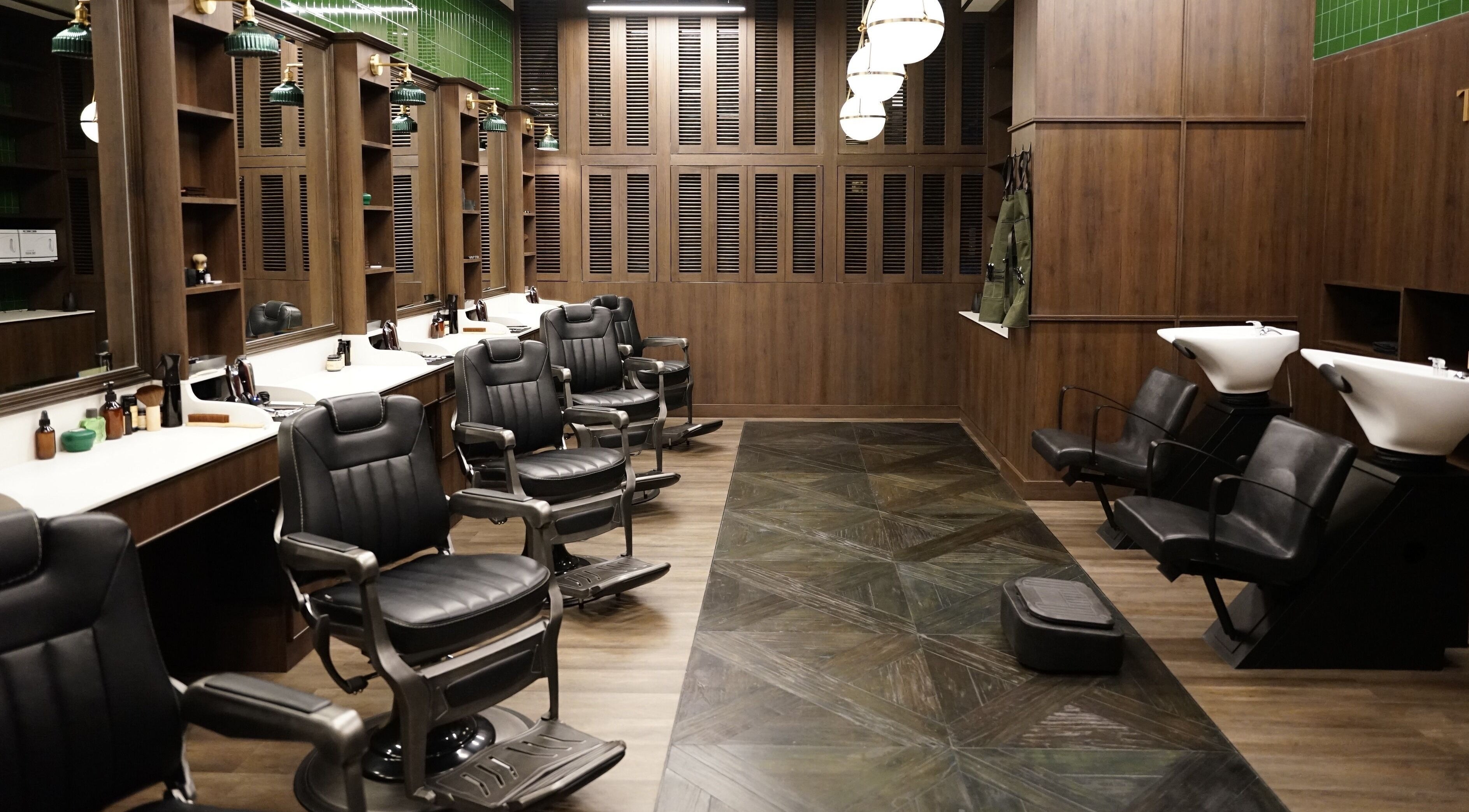 Luxury barber chairs and sleek design at The Barber Bar, Daerah Khusus Ibukota Jakarta, Daerah Khusus Ibukota Jakarta, ID.