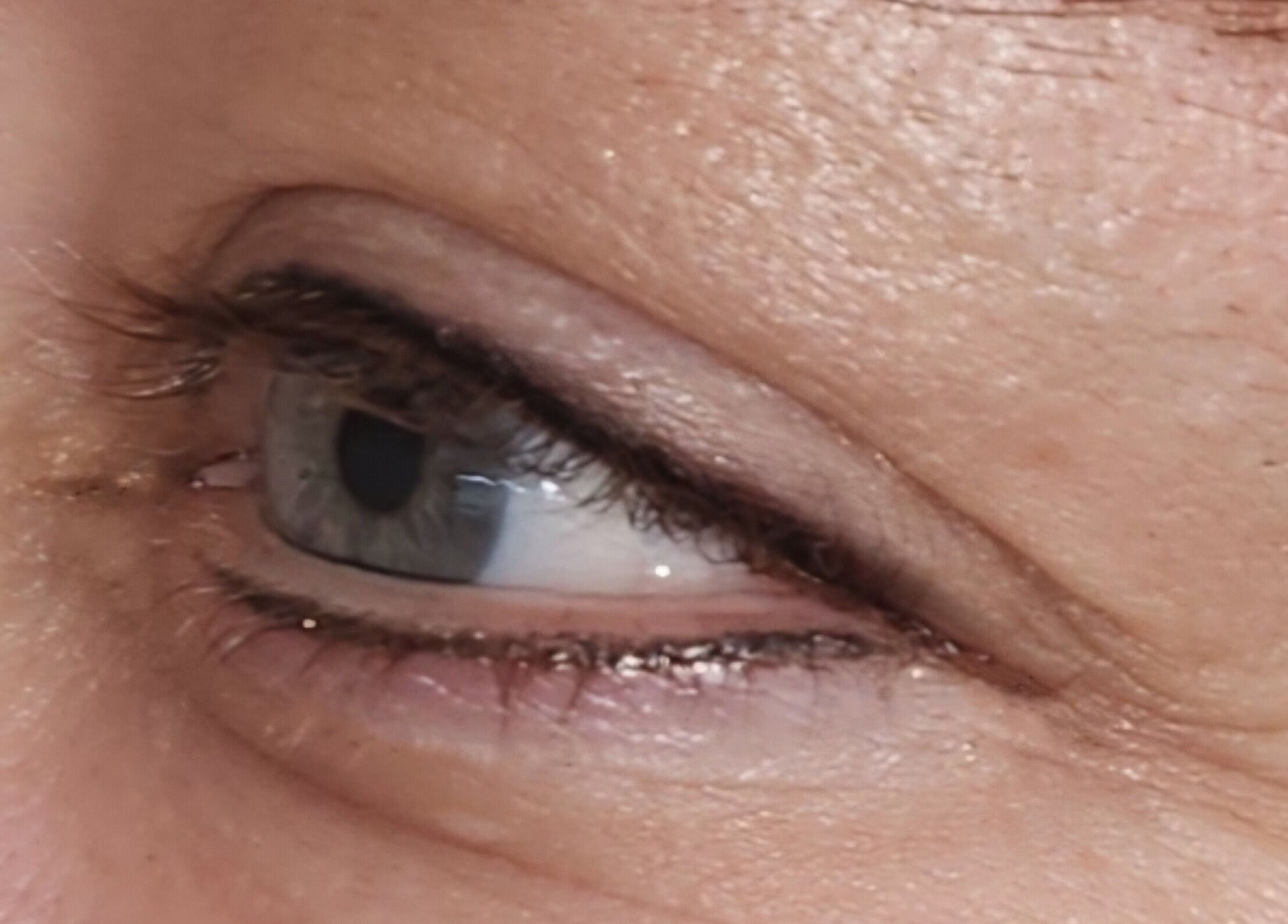 Close-up of a detailed eye makeup at Remedi Permanent Makeup Corydon, Corydon, Indiana, US.