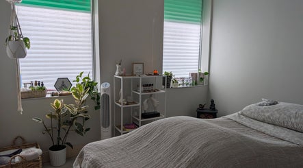 Relaxing room with plants and essential oils at The Celestial Root, Belleville, Ontario, CA.