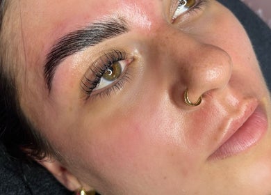 Close-up of eyebrow treatment at Heather Kelly Beauty, Dublin 13, County Dublin, IE.