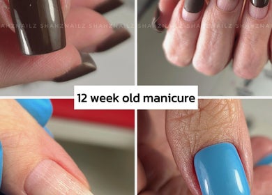 Close-up of various manicures at Shahz Nailz & Foot Clinique, Pointe-Claire, Québec, CA.