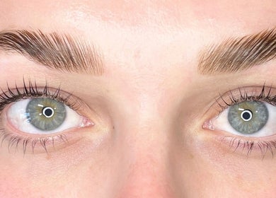 Close-up of lash treatment at En Beauty -Lash and Japanese Face Lift-, Auckland, NZ.