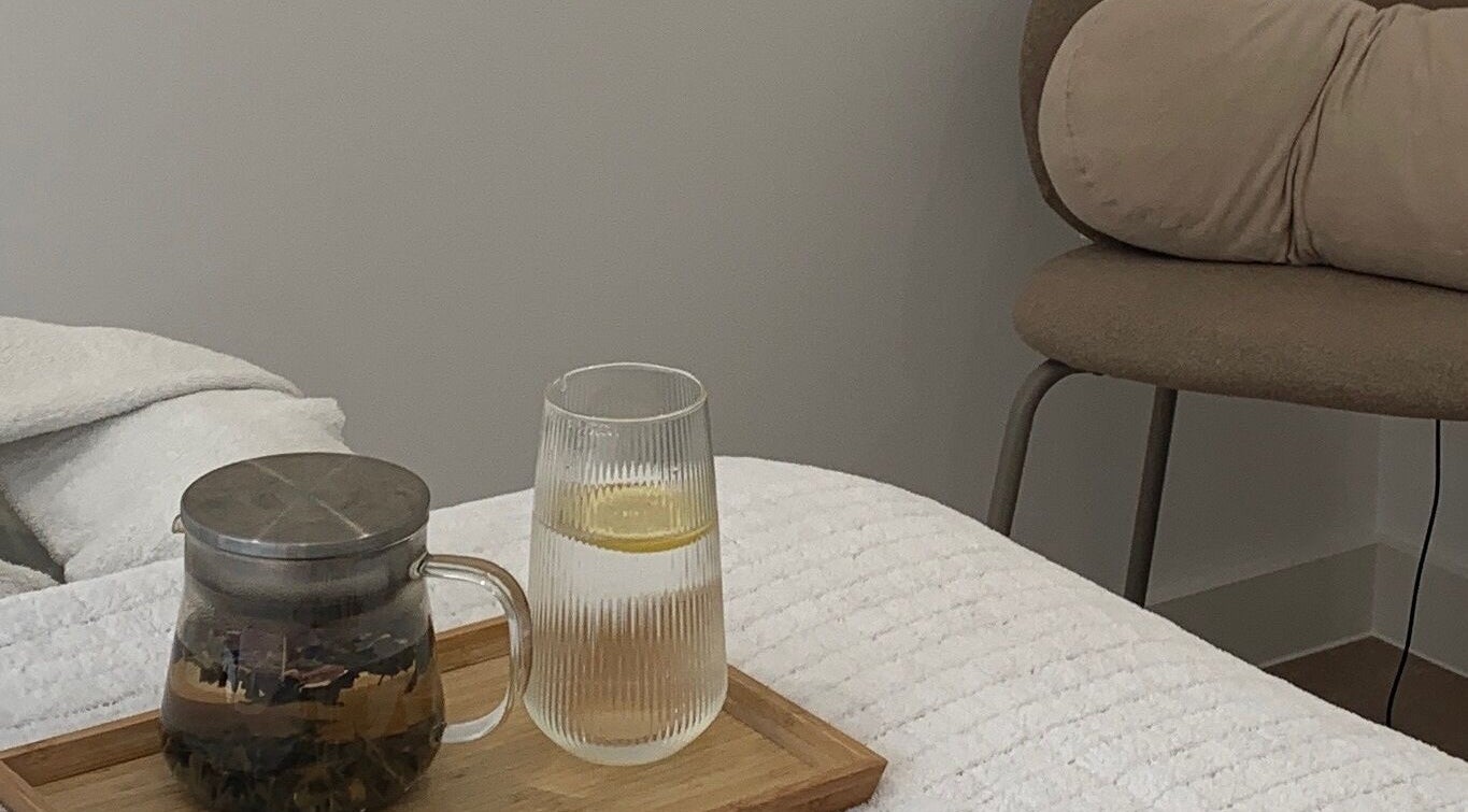 Cozy tea setup at Spa Kuon, Norwest, New South Wales, AU. Refreshing space for relaxation.