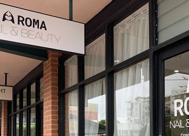 Front view of Aroma Nail and Beauty in East Brisbane, Queensland, AU with sleek signage.