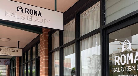 Front view of Aroma Nail and Beauty in East Brisbane, Queensland, AU with sleek signage.