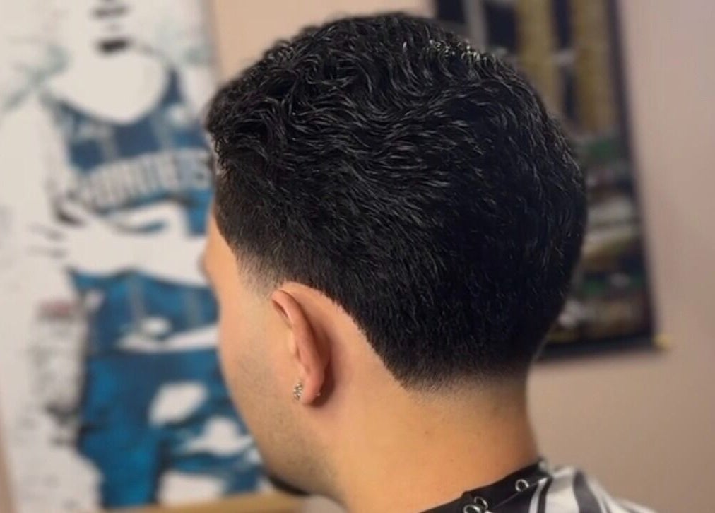 Close-up of a fresh fade haircut at Scully’s Barbershop in Clarkson, Western Australia, AU.